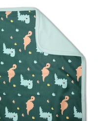 Adhigams New Born Baby Dino Doodle Cotton Napkin | Cotton Baby Napkin for Baby boy and Girl (Pack of 2) - 0-24 M