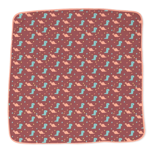 Adhigams New Born Baby Dino Doodle Stylish Cotton Blanket for Baby boy and Girl | for 0 to 12 Months (Pack of 1) (Brown) - 0-12 M, brown