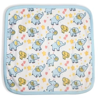 Adhigams New Born Baby Elephant Cotton Napkin | Cotton Baby Napkin for Baby boy and Girl (Pack of 2)