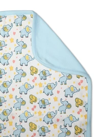 adhigams New Born Baby Elephant Stylish Cotton Hooded Blanket for Baby boy and Girl | for 0 to 12 Months (Pack of 1) (White) - 0-12 M