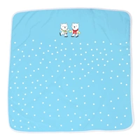adhigams New Born Baby Jolly Bear Stylish Cotton Blanket for Baby boy and Girl | for 0 to 12 Months (Pack of 1) (Blue) - 0-12 M