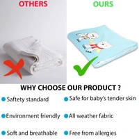 adhigams New Born Baby Babbly Bear Stylish Cotton Blanket for Baby boy and Girl | for 0 to 12 Months (Pack of 1) (Red) - 0-12 M