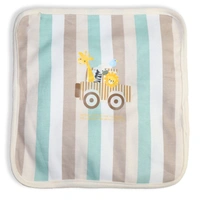 adhigams New Born Baby Jungle On Wheels Napkin | Cotton Baby Napkin for Baby boy and Girl (Pack of 2)