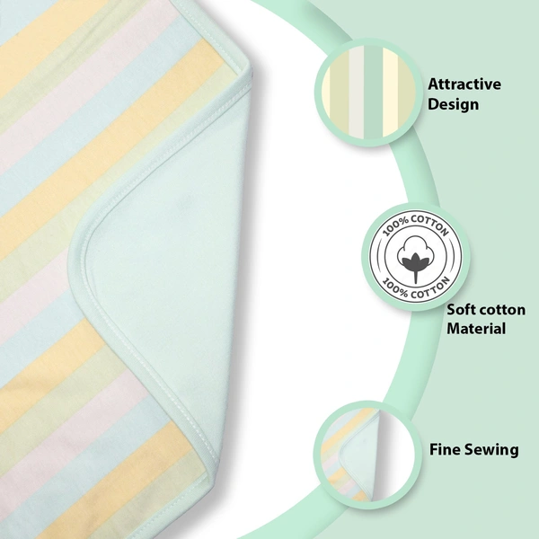 adhigams New Born Baby Jungle On Wheels Napkin | Cotton Baby Napkin for Baby boy and Girl (Pack of 2)