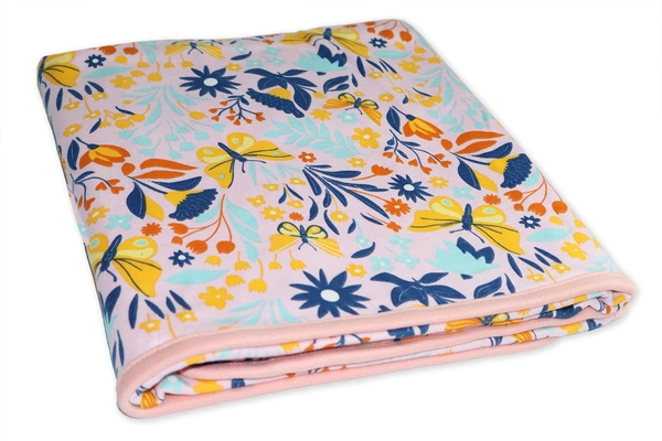adhigams New Born Baby Sky Dancer Stylish Cotton Blanket for Baby boy and Girl | for 0 to 12 Months (Pack of 1) (Peach) - 0-12 M