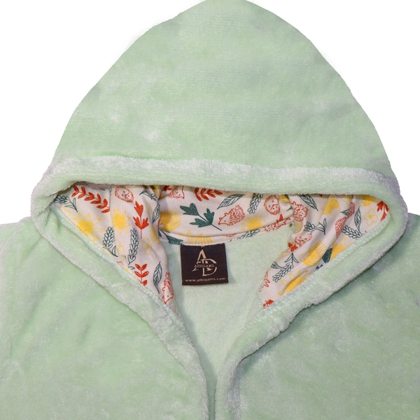 Adhigams New Born Baby Stylish BathRobe/Bath Towel/Baby Wrapper | Unisex Bath Wrap for Baby boy and Girl (6-12, 12-24 Months) (2-4, 4-6 years) (Green)