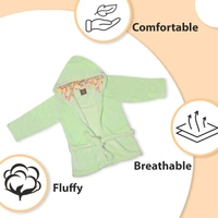 Adhigams New Born Baby Stylish BathRobe/Bath Towel/Baby Wrapper | Unisex Bath Wrap for Baby boy and Girl (6-12, 12-24 Months) (2-4, 4-6 years) (Green)