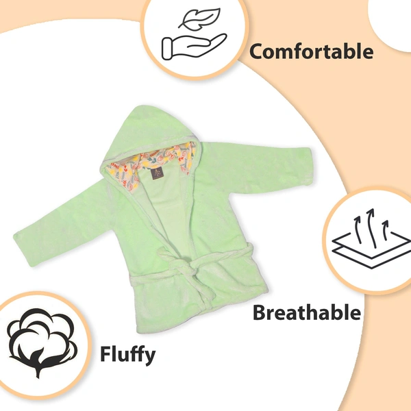 Adhigams New Born Baby Stylish BathRobe/Bath Towel/Baby Wrapper | Unisex Bath Wrap for Baby boy and Girl (6-12, 12-24 Months) (2-4, 4-6 years) (Green)