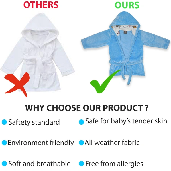 Adhigams New Born Baby Stylish BathRobe/Bath Towel/Baby Wrapper | Unisex Bath Wrap for Baby boy and Girl (6-12, 12-24 Months) (2-4, 4-6 years) (Green)