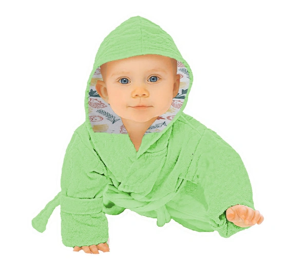 Adhigams New Born Baby Stylish BathRobe/Bath Towel/Baby Wrapper | Unisex Bath Wrap for Baby boy and Girl (6-12, 12-24 Months) (2-4, 4-6 years) (Green)