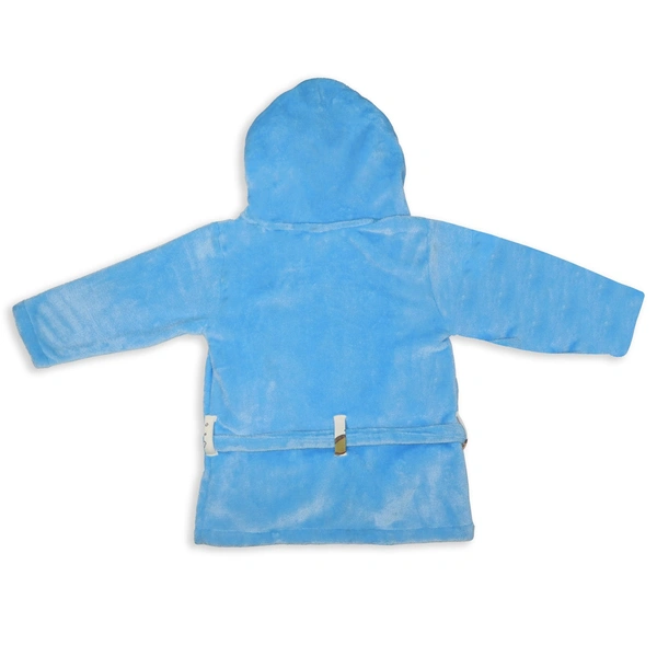 Adhigams New Born Baby Stylish BathRobe/Bath Towel/Baby Wrapper | Unisex Bath Wrap for Baby boy and Girl (6-12, 12-24 Months) (2-4, 4-6 years) (Blue)