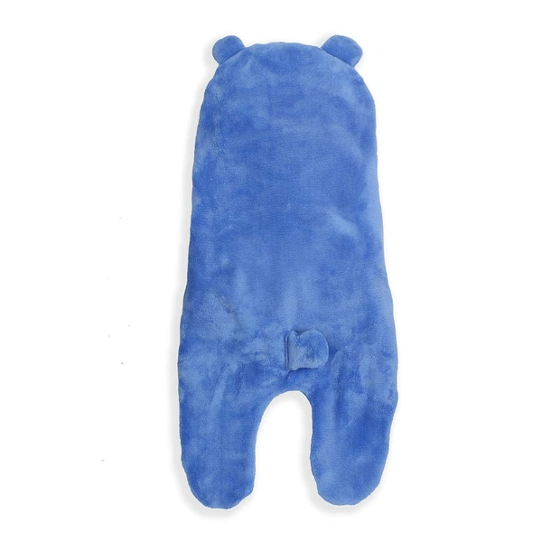 Adhigams New Born Baby Stylish BathRobe/Bath Towel/Baby Wrapper | Unisex Bath Wrap for Baby boy and Girl (6-12 Months) (Blue)