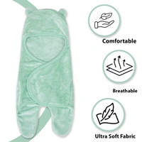 Adhigams New Born Baby Stylish BathRobe/Bath Towel/Baby Wrapper | Unisex Bath Wrap for Baby boy and Girl (6-12 Months) (Green) - 6-12 Months