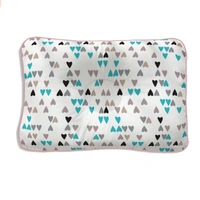 Adhigams New Born Baby Stylish Cotton Pillow/Baby Headrest/Baby Support Pillow | Crib Pillow for Baby boy and Girl (28x17 cm) heart design (White)