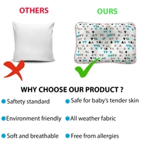 Adhigams New Born Baby Stylish Cotton Pillow/Baby Headrest/Baby Support Pillow | Crib Pillow for Baby boy and Girl (28x17 cm) heart design (White)