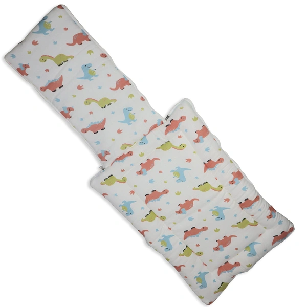 Adhigams New Born Dino Stylish Muslin Sleeping Bag/Carry Nest/Portable Bassinet | Baby Sleeping Bag for Baby boy and Girl (Pack of 1) (0 to 6 Months) (White)