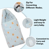 Adhigams New Born Jungle King Stylish Riyon Sleeping Bag/Carry Nest/Portable Bassinet | Baby Sleeping Bag for Baby boy and Girl (Pack of 1) (0 to 6 Months) (Green).