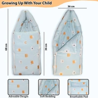 Adhigams New Born Jungle King Stylish Riyon Sleeping Bag/Carry Nest/Portable Bassinet | Baby Sleeping Bag for Baby boy and Girl (Pack of 1) (0 to 6 Months) (Green).
