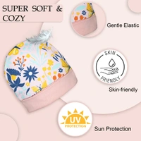 Adhigams New Born Sky Dancer Stylish Cotton Caps/Mittens/Booties | Cotton Baby Set for Baby boy and Girl (Pack of 3) Pink