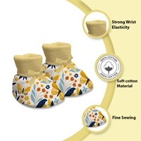 Adhigams Sky Dancer New Born Baby Stylish Cotton Booties for Baby boy and Girl | For 0 to 12 Months (Pack of 2) - 6-12 M
