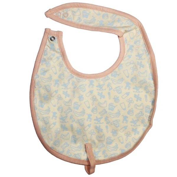 adhigams Teeny Treats Cotton Baby Neck Cloth Feeding Drool Bibs with Adjustable Snap Button Closure, Super Absorbent & Reusable, Soft, Comfortable & Lightweight Bandana, Bibs - 0-12 M