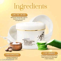 D Tan Facial Cleanser - 100% Natural Extracts for Tan Removal, Sun Damage Protection and Skin Whitening (250 G)