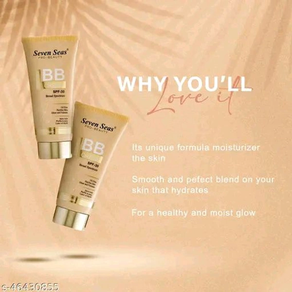 BB Foundation, Liquid Foundation for Face Makeup With SPF-30 | Full Covergae | Oil Free Foundation for Women (Nude 60ml)
