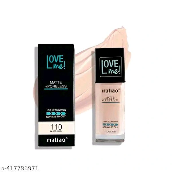 Maliao Matte+Poreless Love Me Foundation - Flawless Perfection for Normal to Oily Skin (NATURAL BUFF)