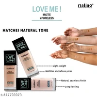 Maliao Matte+Poreless Love Me Foundation - Flawless Perfection for Normal to Oily Skin (NATURAL BUFF)