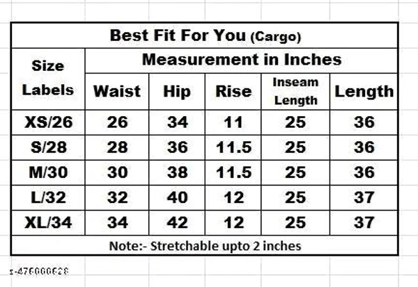 Latest Time Of Cargo Trousers For Women & Girls - White, 32