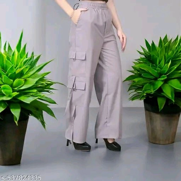 6!Grey NS 6 pocket  Trouser for woman for female - Gray, S