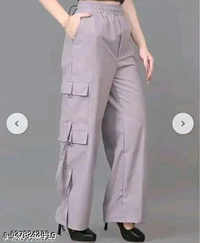 6!Grey NS 6 pocket  Trouser for woman for female - Gray, L