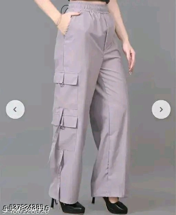 6!Grey NS 6 pocket  Trouser for woman for female - Gray, L