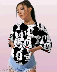 NEW MICKY MOUSE PRINTED T-SHIRTS - XS