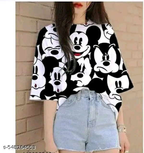 NEW MICKY MOUSE PRINTED T-SHIRTS - L