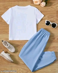 New Stylish Trendy Partywear T-shirt & Bottom Sets For Women & girl's With Cargo Trouser Pant.
Name: New Stylish Trendy Partywear T-shirt & Bottom Sets For Women & girl's With Cargo Trouser Pant.
Top Fabric: Polyester
Bottom Fabric: Cotton Blend
Sleeve Length: Short Sleeves
Net Quantity (N): 1 - White, M