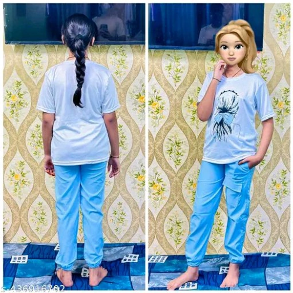 New Stylish Trendy Partywear T-shirt & Bottom Sets For Women & girl's With Cargo Trouser Pant.
Name: New Stylish Trendy Partywear T-shirt & Bottom Sets For Women & girl's With Cargo Trouser Pant.
Top Fabric: Polyester
Bottom Fabric: Cotton Blend
Sleeve Length: Short Sleeves
Net Quantity (N): 1 - White, XXS