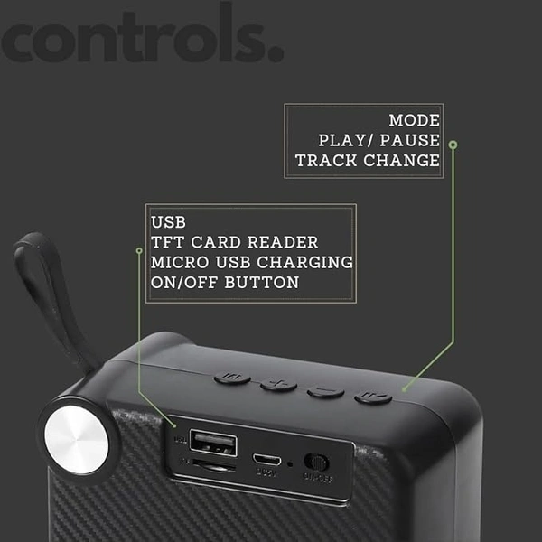 MZ M406SP (Portable Bluetooth Speaker) Dynamic Thunder Sound, 1200mAh Battery 5 W Bluetooth Speaker  - Black