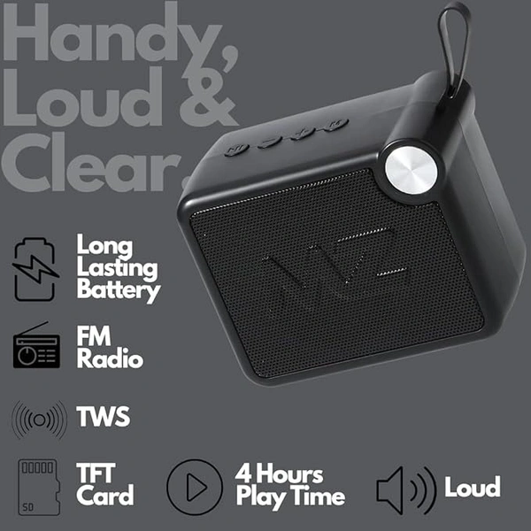 MZ M406SP (Portable Bluetooth Speaker) Dynamic Thunder Sound, 1200mAh Battery 5 W Bluetooth Speaker  - Black