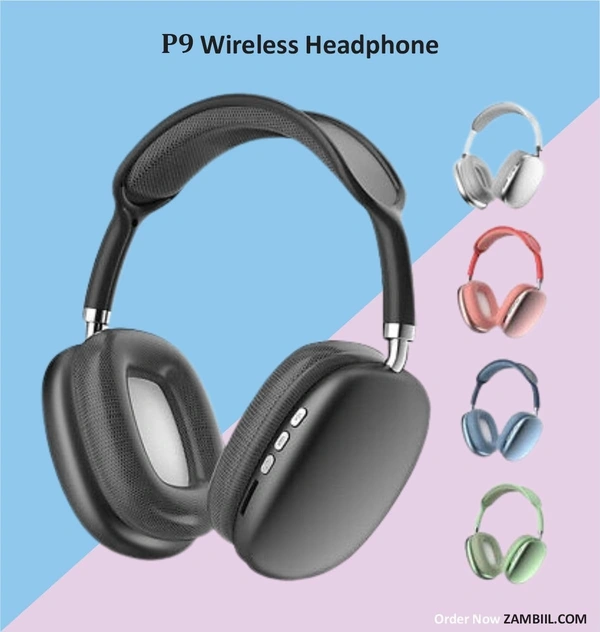 P9 Wireless Headphones with Noise Cancellation, Bluetooth 5.1 Deep Bass, Long Battery Life, Hi-Fi Sound, Wireless Headset for Music & Calls - Dodger Blue