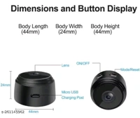 Mini Full HD 1080P Camera Professional Wireless Wifi Home IP/AP Camera Camco Security Camera (64 GB, 1 Channel) - Free Size