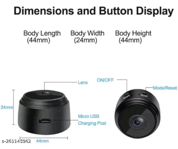 Mini Full HD 1080P Camera Professional Wireless Wifi Home IP/AP Camera Camco Security Camera (64 GB, 1 Channel) - Free Size