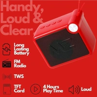 Powerful Audio: Experience dynamic thunder sound with this 5W portable Bluetooth speaker. - Free Size