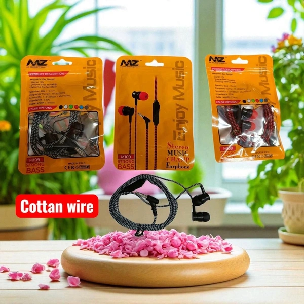Mz M-109 Cotton Wire Earphone