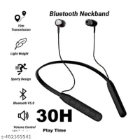 MZ NB111 X-Series Wireless Sports Neckband Earphones, Bluetooth 5.1, 30 Hours Music Time - Black