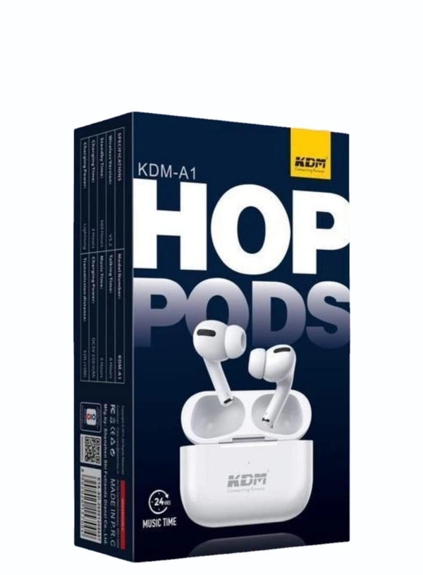 KDM A1 Hop Pods Wireless V5.4 Upto 36 HRS Music Time 300mAh Battery Bluetooth