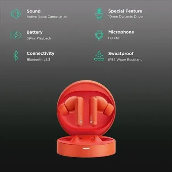 CMF by Nothing Buds Pro with 45 Db ANC - Red