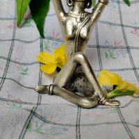 Dhokra Craft Home Decor - Yoga Lady  - Height- 8 Inch