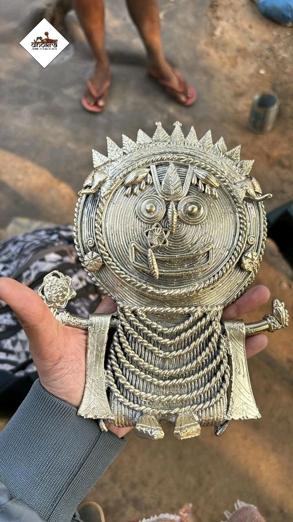 Dhokra Handicrafted Lord Jagannatha Idol  - Height 8 Inch