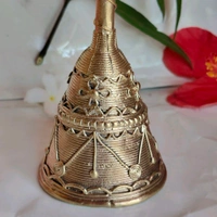 Dhokra Puja Hand Bell - Height 8.5 Inch